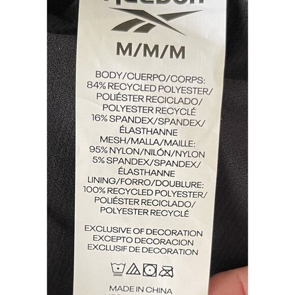 Reebok Women's Black Mesh-Inset Racerback Bikini Swim Top Size‎ M NWT $58 - Picture 4 of 4